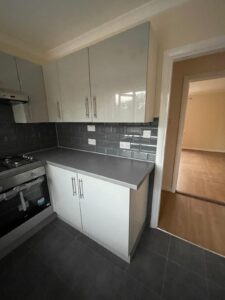 a standard well lit kitchen