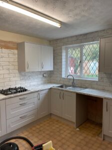 A cozy and small kitchen